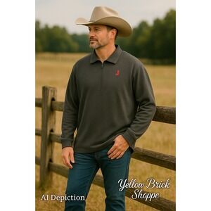 Justin Boots ¼ Zip Pullover | Size XL |‎ Western Outdoor Sweatshirt